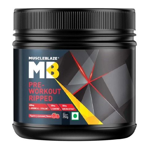 2 - MuscleBlaze Pre Workout Ripped, 0.55 lb Raspberry Lemonade 2 - MuscleBlaze Pre Workout Ripped, 0.55 lb Raspberry Lemonade