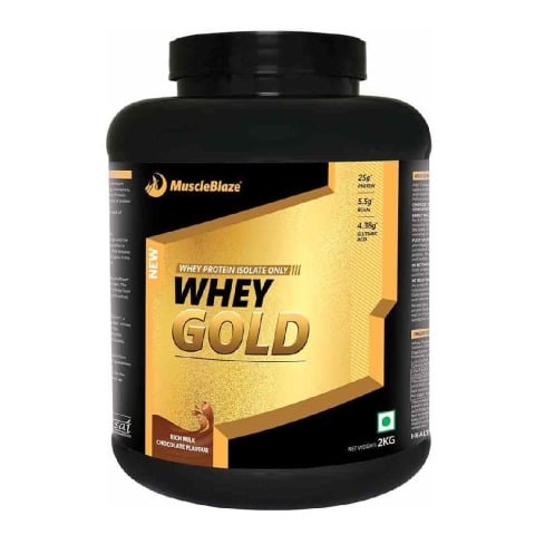 MuscleBlaze Whey Gold, 4.4 lb Rich Milk Chocolate MuscleBlaze Whey Gold, 4.4 lb Rich Milk Chocolate