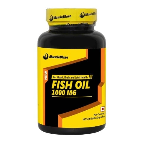 MuscleBlaze Fish Oil (1000 mg), 100 capsules MuscleBlaze Fish Oil (1000 mg), 100 capsules