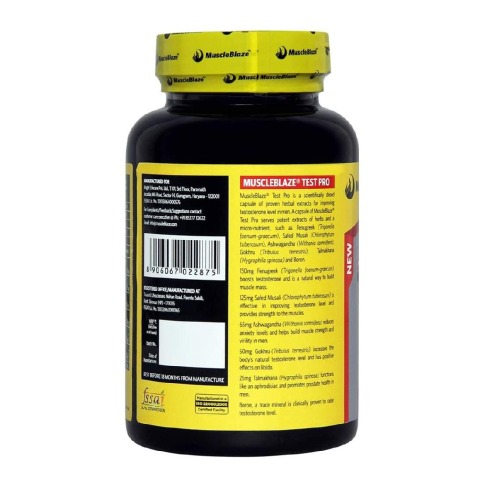 MuscleBlaze Test Pro (Natural Testosterone Booster), 60 capsules Unflavoured MuscleBlaze Test Pro (Natural Testosterone Booster), 60 capsules Unflavoured