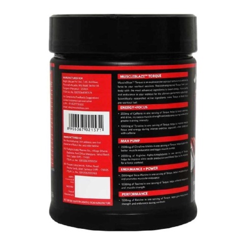 MuscleBlaze Torque Pre-Workout, 1.1 lb Orange MuscleBlaze Torque Pre-Workout, 1.1 lb Orange
