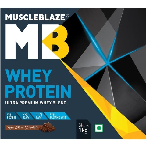 MuscleBlaze 100% Whey Protein Supplement Powder with Digestive Enzyme, 2.2 lb 30 Servings (Rich Milk Chocolate) MuscleBlaze 100% Whey Protein Supplement Powder with Digestive Enzyme, 2.2 lb 30 Servings (Rich Milk Chocolate)