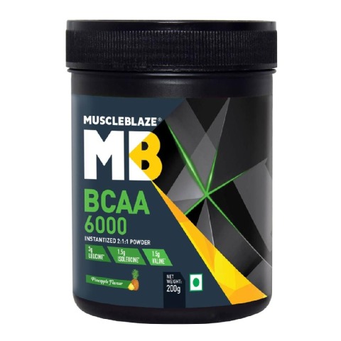 MuscleBlaze BCAA 6000 Amino Acid Powder, 0.44 lb 25 Servings (Pineapple) MuscleBlaze BCAA 6000 Amino Acid Powder, 0.44 lb 25 Servings (Pineapple)