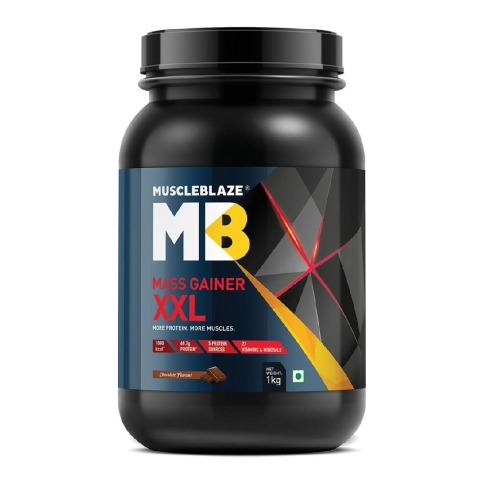 MuscleBlaze Mass Gainer XXL with Complex Carbs and Proteins in 3:1 ratio, 2.2 lb Chocolate MuscleBlaze Mass Gainer XXL with Complex Carbs and Proteins in 3:1 ratio, 2.2 lb Chocolate