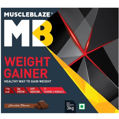MuscleBlaze Weight Gainer with Added Digezyme, 6.6 lb Chocolate MuscleBlaze Weight Gainer with Added Digezyme, 6.6 lb Chocolate