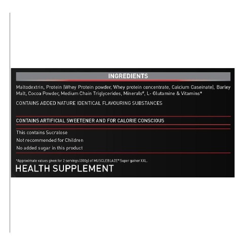 MuscleBlaze Super Gainer XXL, 6.6 lb Chocolate MuscleBlaze Super Gainer XXL, 6.6 lb Chocolate
