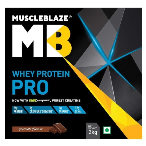 MuscleBlaze Whey Protein Pro with Creapure, 4.4 lb Chocolate MuscleBlaze Whey Protein Pro with Creapure, 4.4 lb Chocolate