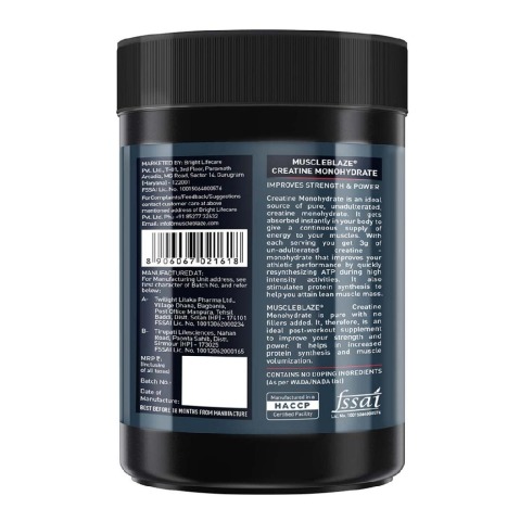 1 - MuscleBlaze Creatine Monohydrate, 0.22 lb Unflavoured(Manufacturer) 1 - MuscleBlaze Creatine Monohydrate, 0.22 lb Unflavoured(Manufacturer)