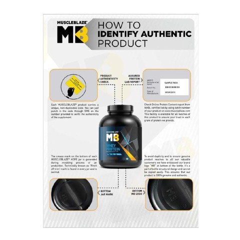 authenticity - MuscleBlaze 100% Whey Protein Supplement Powder with Digestive Enzyme, 8.8 lb 121 Servings (Rich Milk Chocolate) authenticity - MuscleBlaze 100% Whey Protein Supplement Powder with Digestive Enzyme, 8.8 lb 121 Servings (Rich Milk Chocolate)
