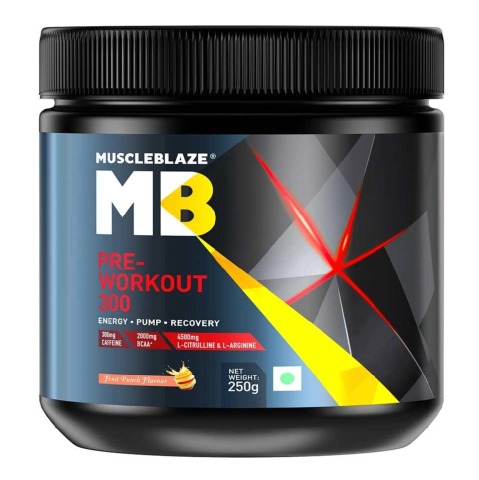 MuscleBlaze PRE Workout 300, 0.55 lb Fruit Punch MuscleBlaze PRE Workout 300, 0.55 lb Fruit Punch