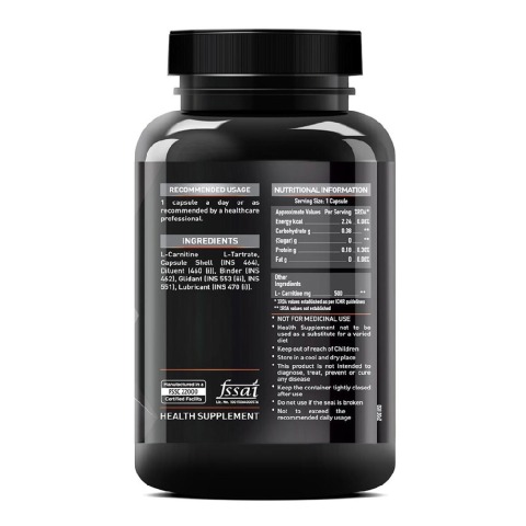 SupplementInfo - MuscleBlaze L-Carnitine L-Tartrate, 60 capsules Unflavoured SupplementInfo - MuscleBlaze L-Carnitine L-Tartrate, 60 capsules Unflavoured