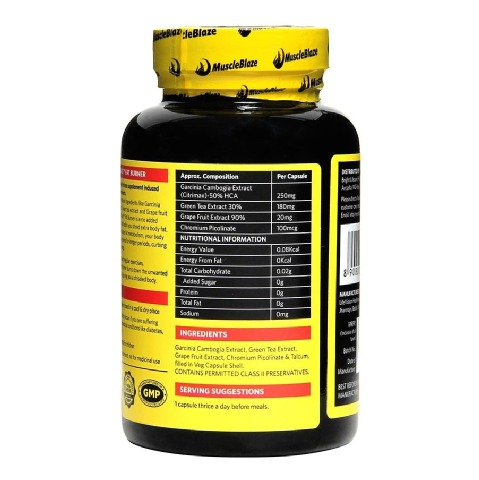 MuscleBlaze Fat Burner With Garcinia Cambogia (750 mg), 90 capsules Unflavoured MuscleBlaze Fat Burner With Garcinia Cambogia (750 mg), 90 capsules Unflavoured
