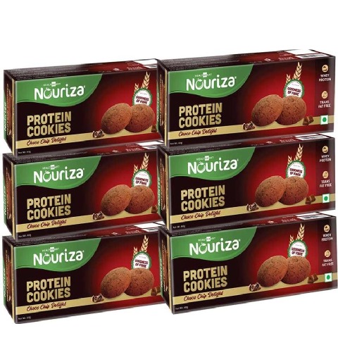 Nouriza Protein Cookies, 360 g Choco Chip (6 x 60 g) Nouriza Protein Cookies, 360 g Choco Chip (6 x 60 g)