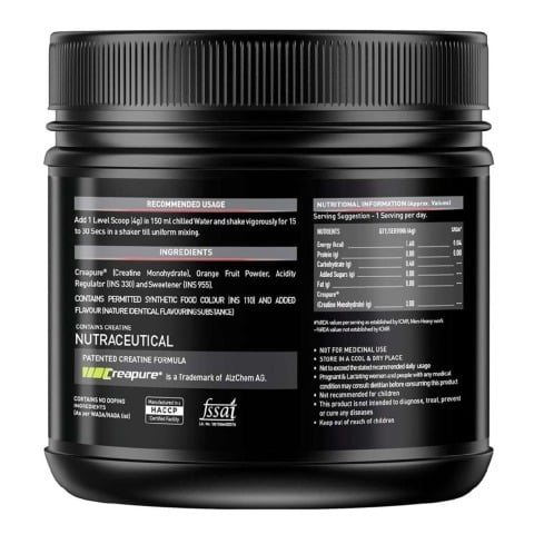 SupplementInfo - MuscleBlaze CreaPRO Creatine with Creapure, Orange 0.55 lb SupplementInfo - MuscleBlaze CreaPRO Creatine with Creapure, Orange 0.55 lb