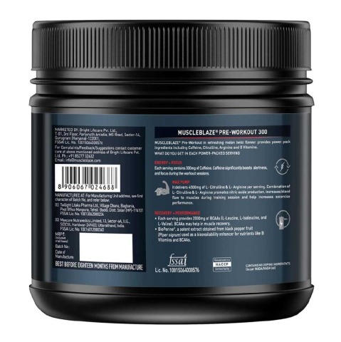 3 - MuscleBlaze PRE Workout 300, 0.55 lb Melon Twist(Benefit) 3 - MuscleBlaze PRE Workout 300, 0.55 lb Melon Twist(Benefit)
