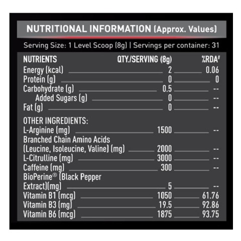 Supplement - MuscleBlaze PRE Workout 300, 0.55 lb Green Appple Supplement - MuscleBlaze PRE Workout 300, 0.55 lb Green Appple