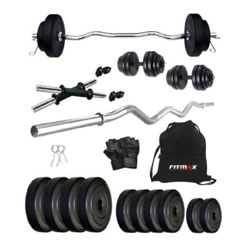 1 - Fitmax PVC 8KG COMBO 4 SL Home Gym Kit