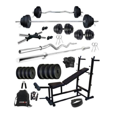 2 - Fitmax PVC 82KG COMBO 26 SL Home Gym Kit