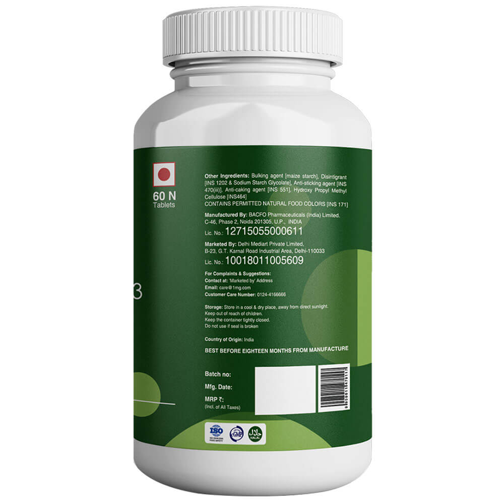 ingredients - 1MG Calcium + D3,  60 tablet(s)  Unflavoured 