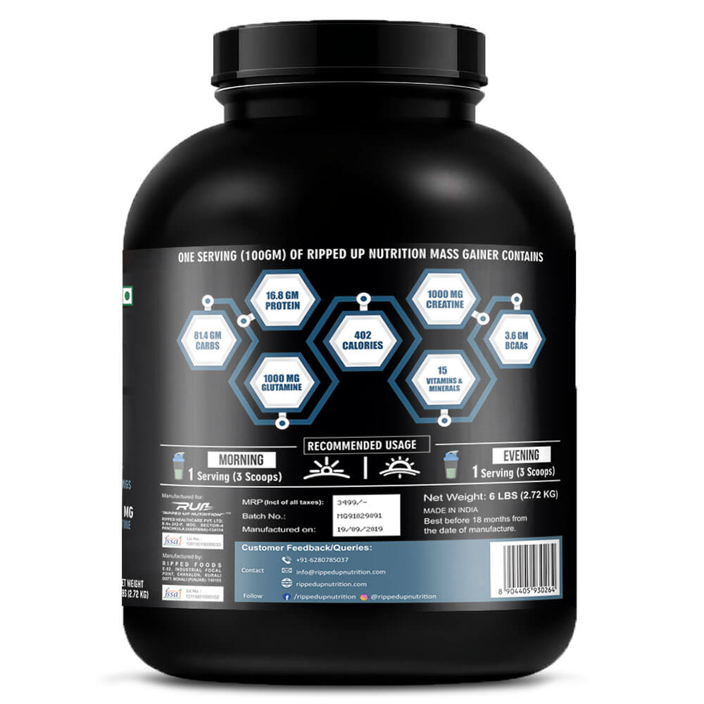 Benefit - Ripped Up Nutrition Mass Gainer,  6 lb  Swiss Chocolate 