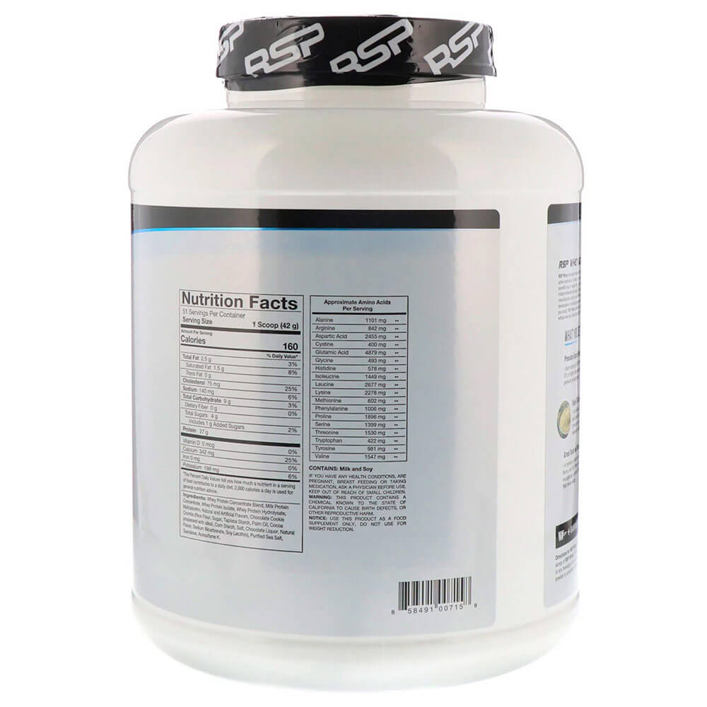 supplementinfo - RSP Nutrition Whey Protein Powder,  4.7 lb  Cookies and Cream 