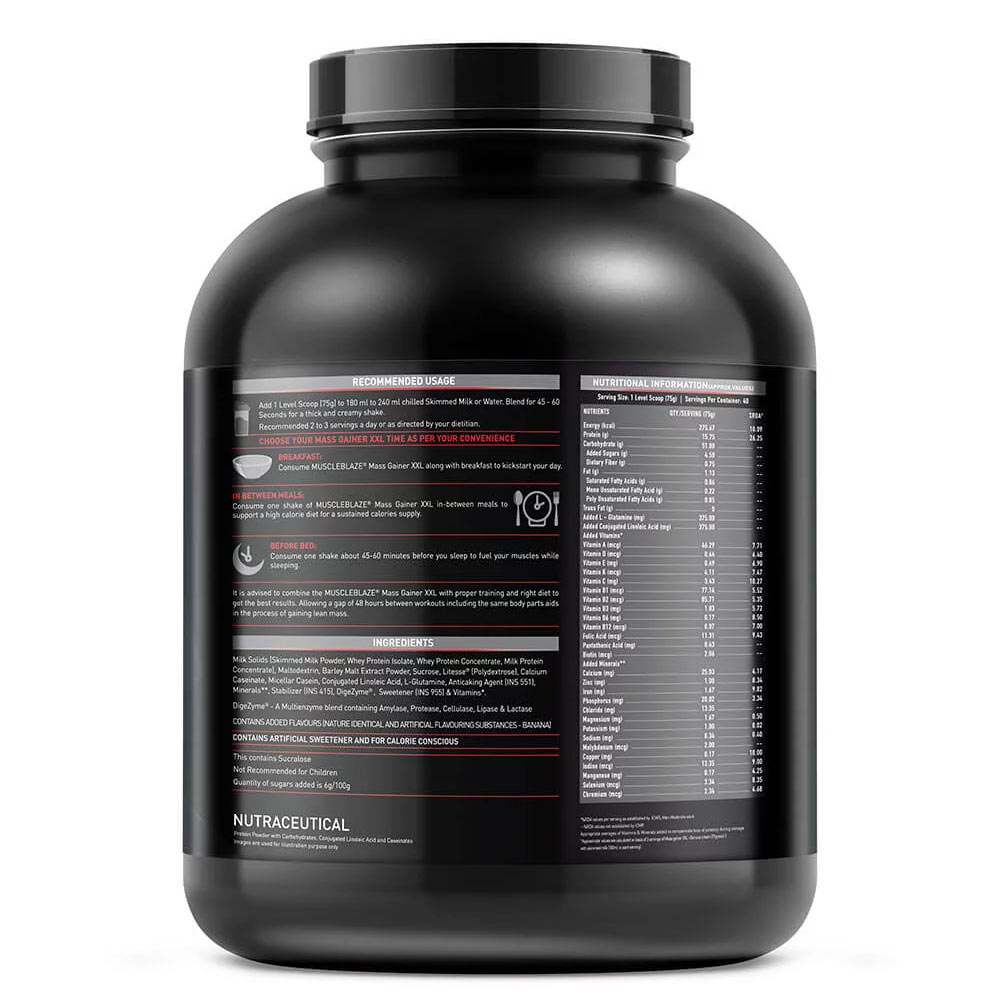 1 - MuscleBlaze Mass Gainer XXL OP,  6.6 lb  Banana Cream 