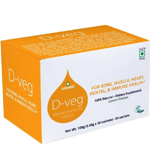 Unived D-Veg Natural & Vegan Vitamin D3 (1000 iu),  30 Piece(s)/Pack 