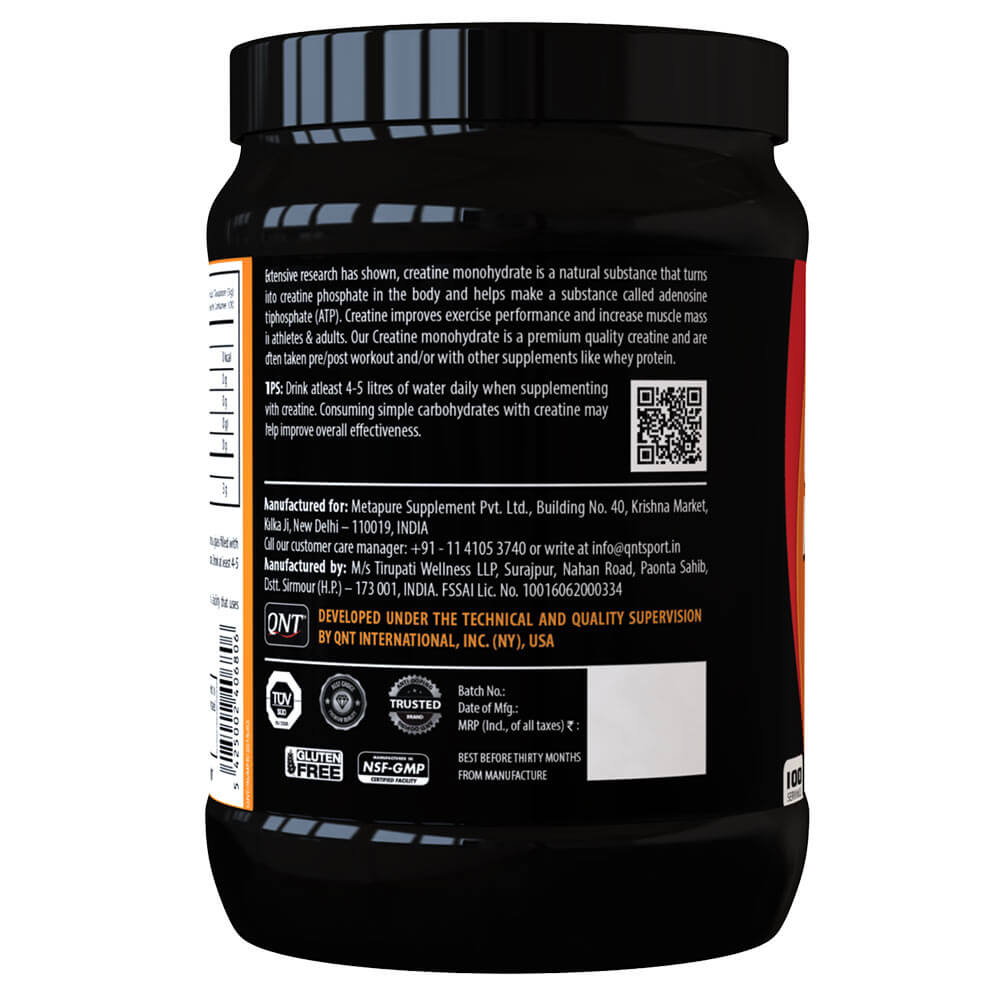 description - QNT Creatine Monohydrate,  Unflavoured  0.66 lb 