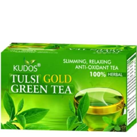 Kudos Ayurveda Tulsi Gold Green Tea (Pack of 2), 25 Piece(s)/Pack Tulsi Kudos Ayurveda Tulsi Gold Green Tea (Pack of 2), 25 Piece(s)/Pack Tulsi