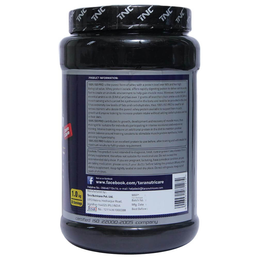 decription - Tara Nutricare 100% ISO Pro,  2.2 lb  Strawberry 