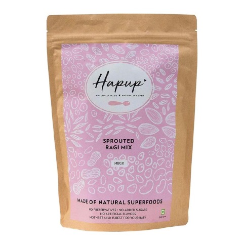 Hapup Sprouted Ragi Mix,  Unflavoured  0.5 kg 