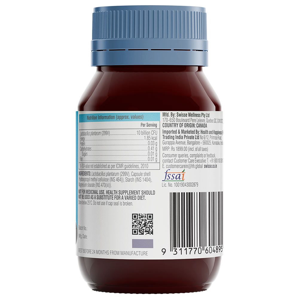 nutritioninfo - Swisse ULB Daily IBS Probiotic,  30 capsules 