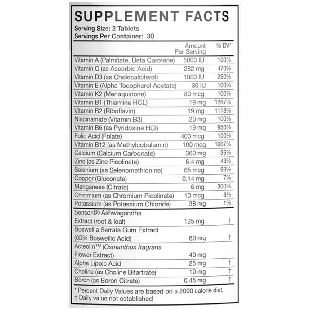 supplement - MusclePharm Multi V+ Essentials,  60 tablet(s)  Unflavoured 