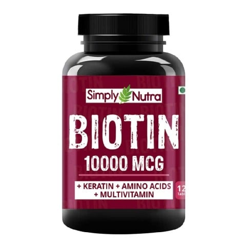 Simply Nutra Biotin 10000mcg,  120 tablet(s)  Unflavoured 
