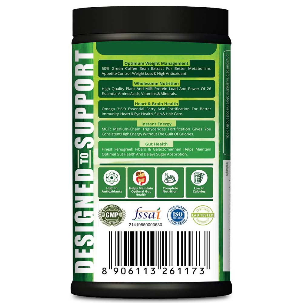 Back - Himalayan Organics Protein and Herbs with Green Coffee Extract,  1.45 lb  Chocolate 