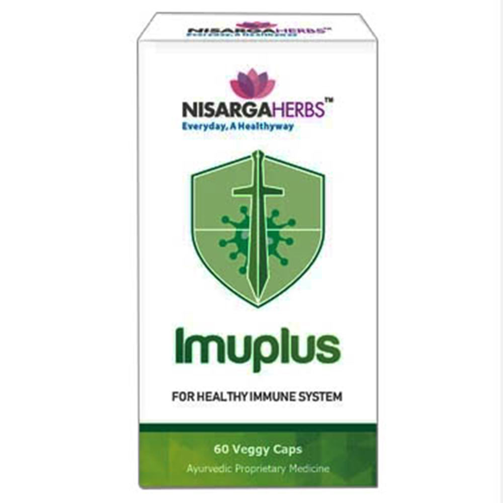 Front - Nisarga Herbs Imuplus,  60 capsules 
