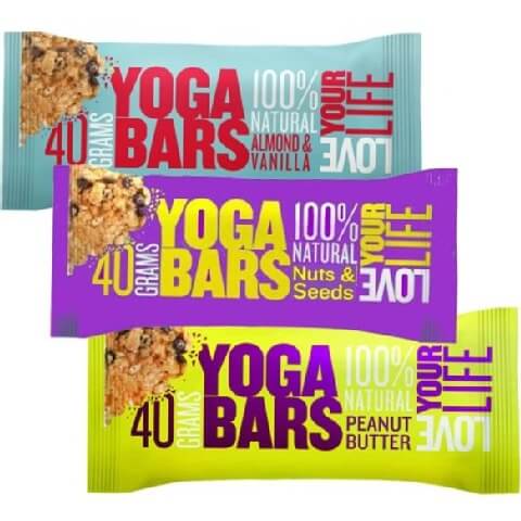 Yogabar 100% Natural Energy Bar Box,  10 bar(s)  Vanilla,Peanut,Nuts&Seeds 