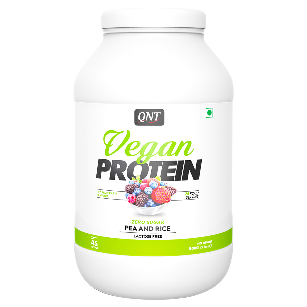 QNT Vegan Protein,  2 lb  Red Fruit 