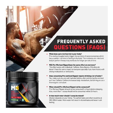 Muscleblaze Pre Workout Ripped 0 55 Lb Green Apple Online In India Healthkart