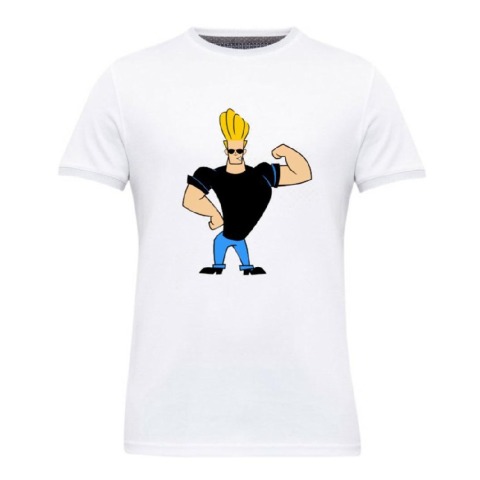 1 - Gym Brute Jhonny T Shirt, White Medium