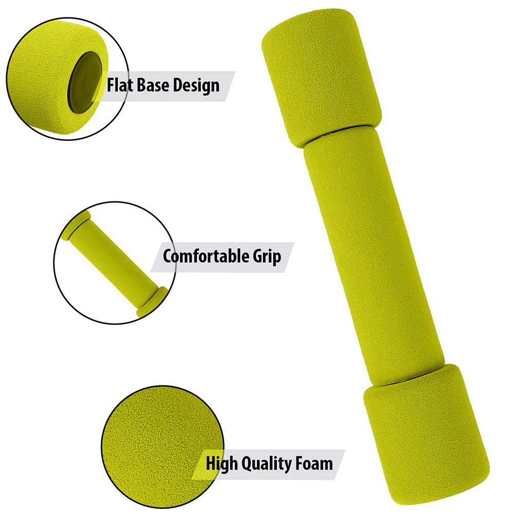Fitsy Dumbbells 2502 (AR913),  Fluorescent Green (Pair)  0.5 kg 