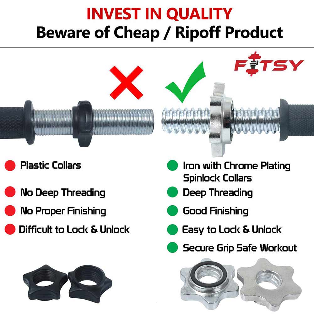 4 - Fitsy Cast Iron Dumbbell Set (AR2058),  Black  15 kg 