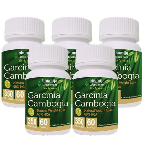 Bhumija Garcinia Cambogia (350 mg Pack of 5), 60 capsules Bhumija Garcinia Cambogia (350 mg Pack of 5), 60 capsules