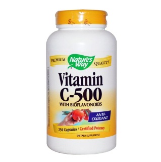 Nature's Way Vitamin C 500 with Bioflavonoids, Unflavoured 250 capsules