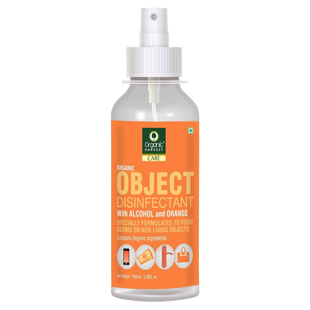 Front - Organic Harvest Object Disinfectant,  Alcohol & Orange  100 ml  Protection from Germs (Pack of 3) 