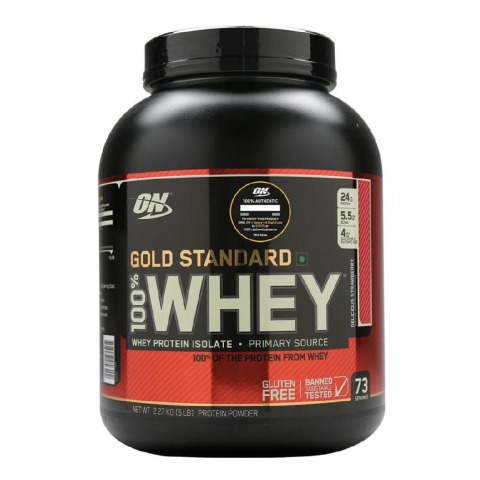 7 - ON (Optimum Nutrition) Gold Standard 100% Whey Protein OP, 5 lb Delicious Strawberry