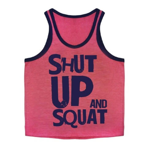 MuscleBlaze Vest Shut up and Squat, Coral Free Size MuscleBlaze Vest Shut up and Squat, Coral Free Size