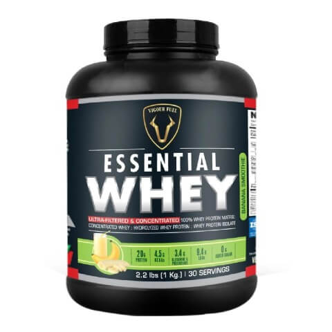 Vigour Fuel Essential Whey Protein,  2.2 lb  Banana Smoothie 