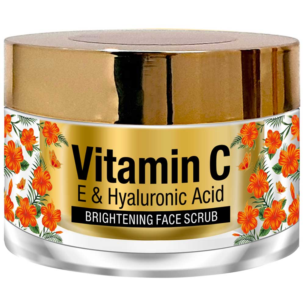 3 - St.Botanica Brightening Face Scrub,  50 g  Vitamin C, E & Hyaluronic Acid 