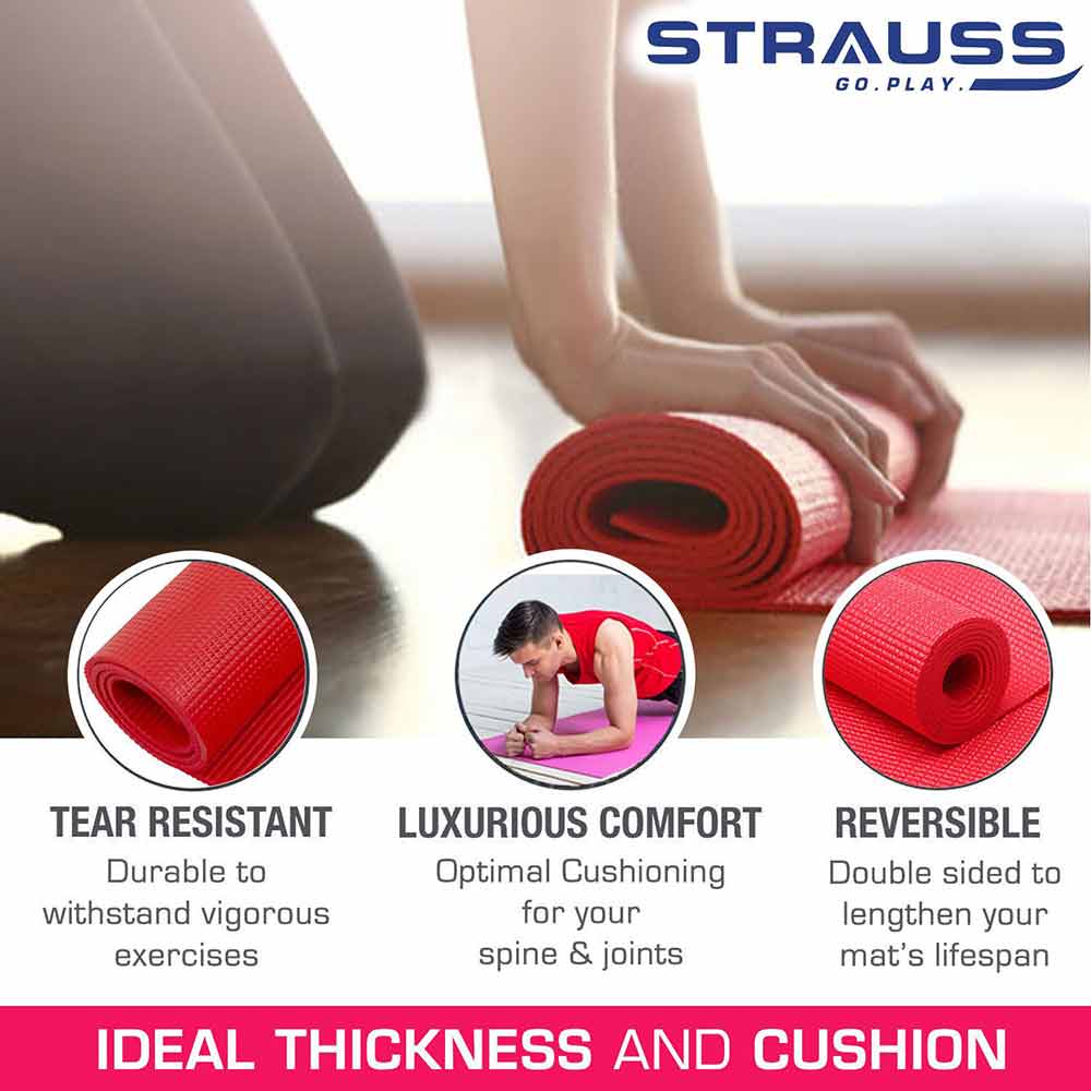 2 - Strauss Yoga Mat,  Pink  4 mm 